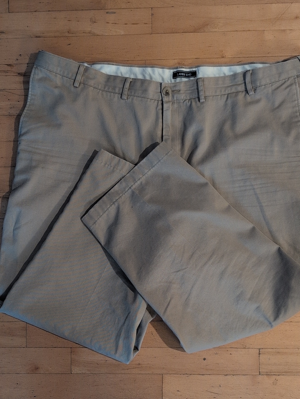 Lands' End Men's Chinos in Light Khaki 48T